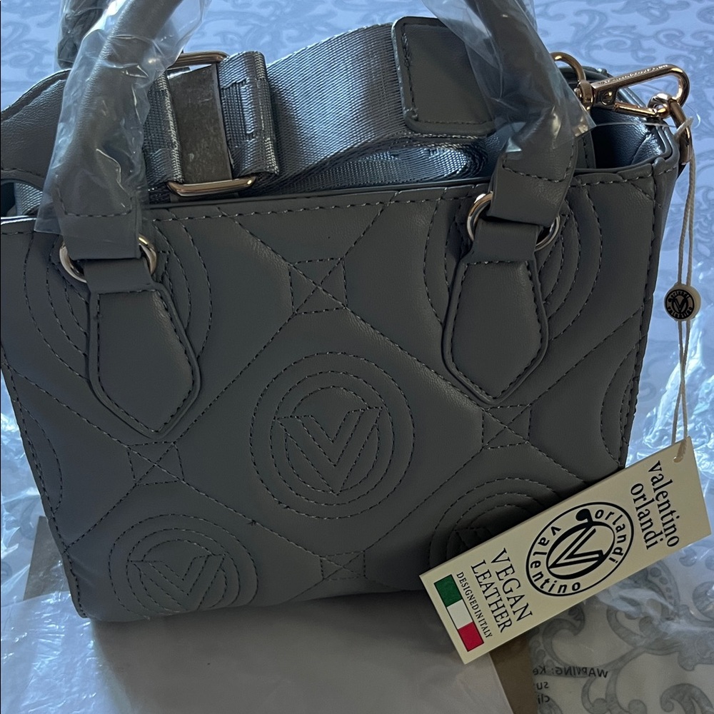 Valentino by Mario Valentino Quilted Gray Mini Bag